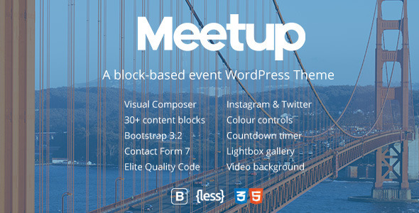 قالب Meetup - قالب وردپرس کنفرانس و رویداد