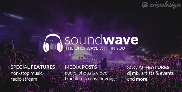 قالب SoundWave - قالب وردپرس سایت موسیقی