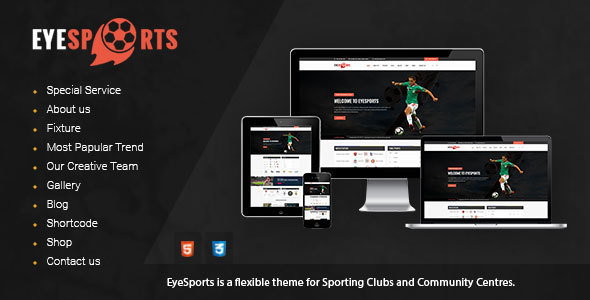 قالب Eye Sports - قالب وردپرس وسایل ورزشی
