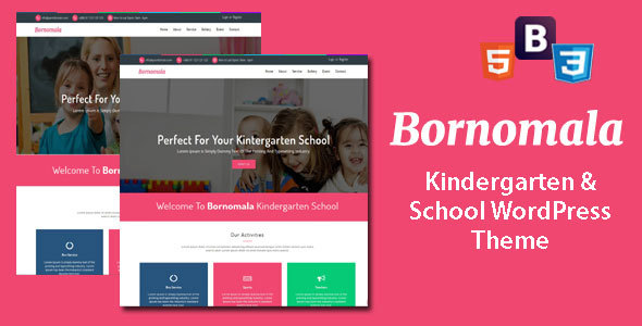 قالب Bornomala - قالب وردپرس مهدکودک و مدرسه