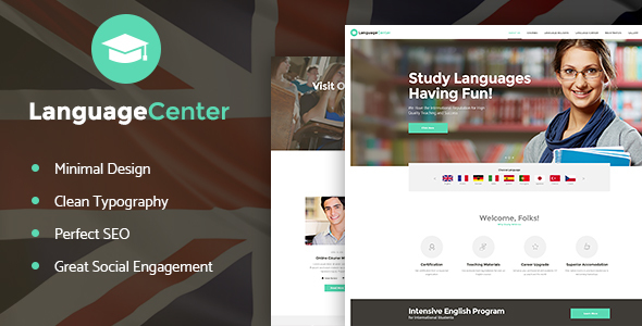 قالب Language Center - قالب وردپرس مدرسه آنلاین