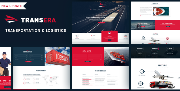 قالب Transera Logistics - قالب سایت شرکت حمل و نقل