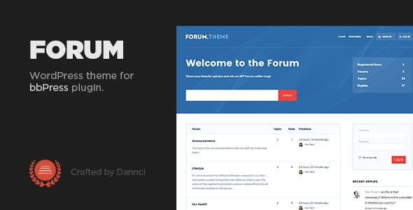 قالب Forum - قالب وردپرس برای بی بی پرس