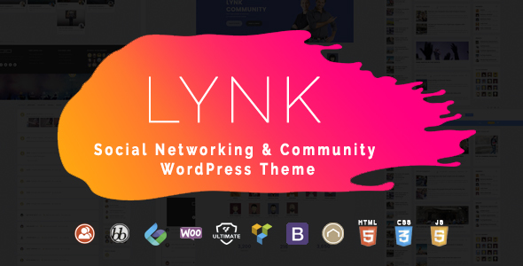قالب Lynk - قالب وردپرس شبکه های اجتماعی