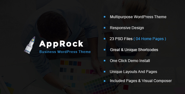 قالب AppRock - قالب وردپرس کسب و کار و نمونه کار