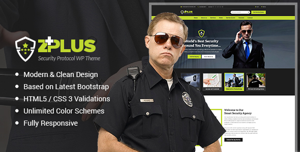 قالب Zplus - قالب وردپرس شرکت امنیتی