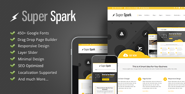 قالب Super Spark - قالب وردپرس مینیمال