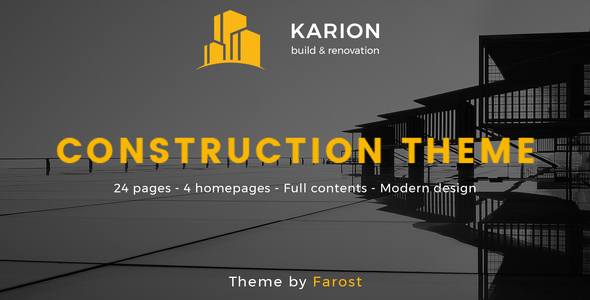 قالب Karion - قالب وردپرس ساخت و ساز ساختمان