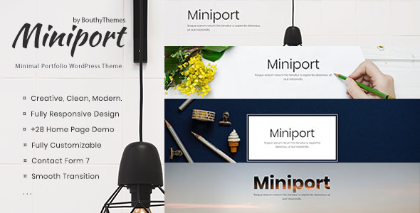 قالب Miniport - قالب وردپرس نمونه کار