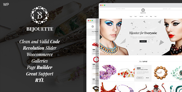 قالب Bejouette - قالب وردپرس سایت طراح جواهرات