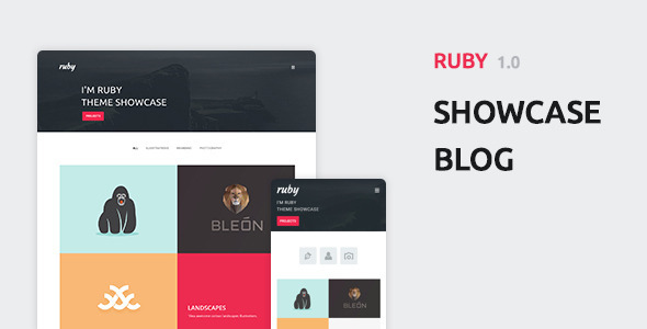 قالب Ruby - قالب وردپرس نمونه کار و وبلاگ
