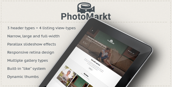 قالب PhotoMarkt - قالب وردپرس فروشگاه عکاسی