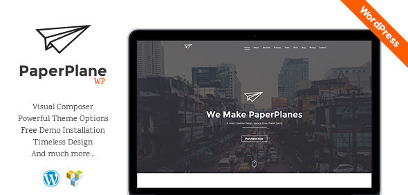 قالب PaperPlane - قالب شرکتی خلاقلانه