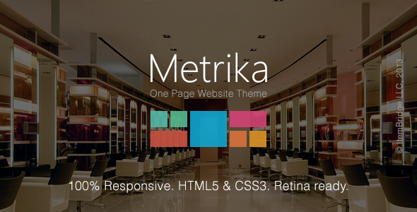 قالب Metrika - قالب تک صفحه ای ریسپانسیو وردپرس