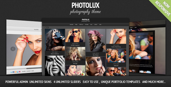قالب Photolux - قالب وردپرس نمونه کار عکاسی