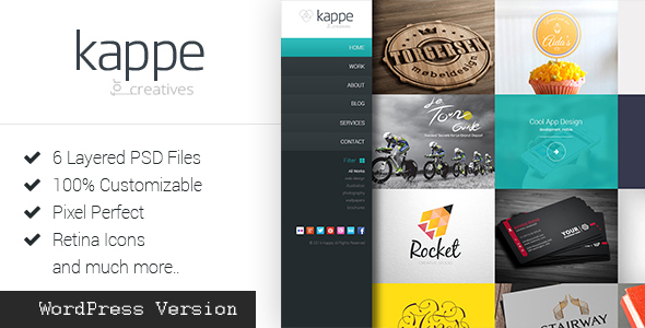 قالب Kappe - قالب وردپرس نمونه کار و وبلاگ تمام صفحه
