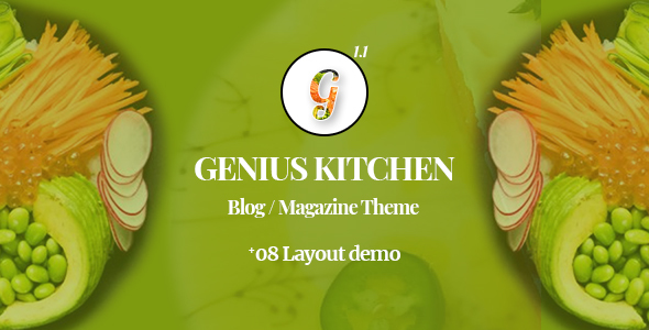 قالب Genius Kitchen - قالب وردپرس مجله تغذیه