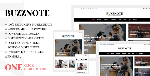 قالب Buzznote - قالب وبلاگ وردپرس