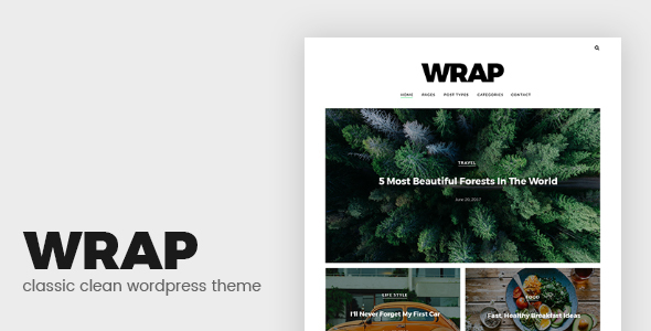 قالب Wrap - قالب وردپرس بلاگ مینیمال