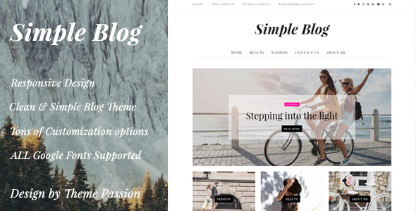 قالب Simple Blog - قالب وردپرس وبلاگی
