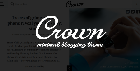 قالب Crown - قالب وبلاگی مینیمال