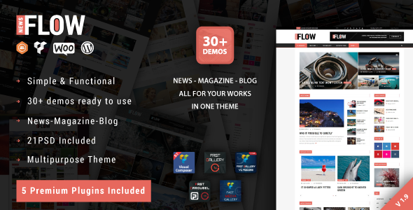 قالب Flow News - قالب وردپرس مجله و بلاگ