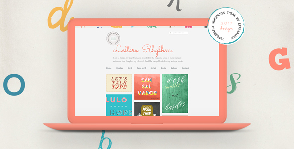 قالب Letters Rhythm - قالب وبلاگ وردپرس