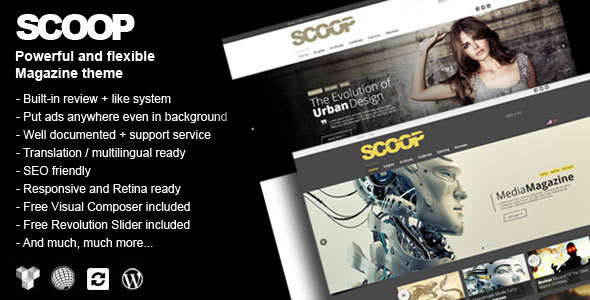 قالب Scoop - یک قالب مجله ای برای وردپرس