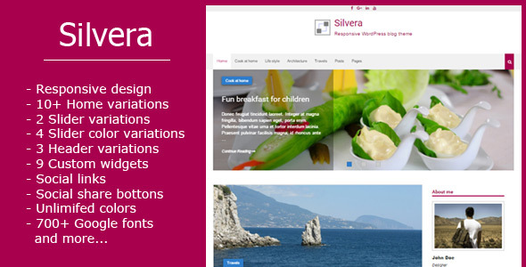 قالب Silvera - قالب وبلاگ وردپرس ریسپانسیو