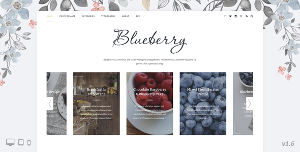 قالب Blueberry - قالب وبلاگ وردپرس