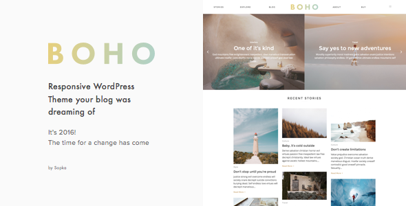 قالب Boho - قالب وبلاگ وردپرس