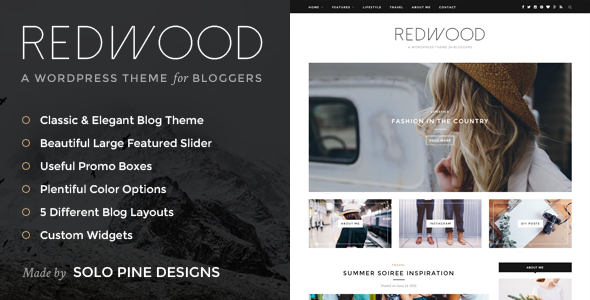 قالب Redwood - قالب وبلاگ وردپرس