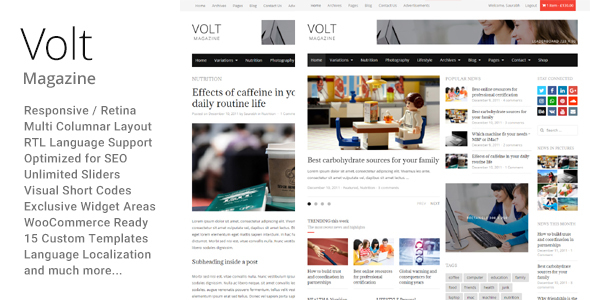 قالب Volt - قالب وردپرس مجله و روزنامه