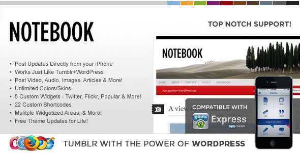 قالب WP Notebook - قالب وردپرس