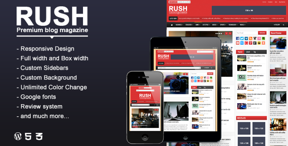 قالب Rush - قالب وردپرس وبلاگ و مجله