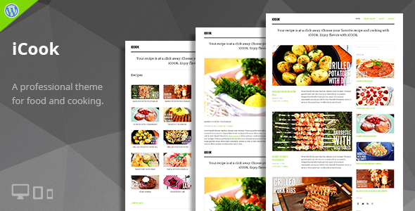 قالب iCook - قالب وردپرس وبلاگ غذا
