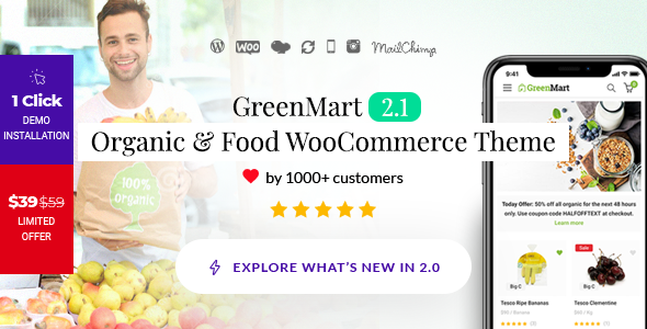 قالب GreenMart - قالب سایت فروش محصولات ارگانیک