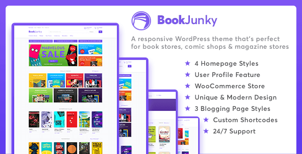 قالب BookJunky - پوسته وردپرس فروشگاه کتاب