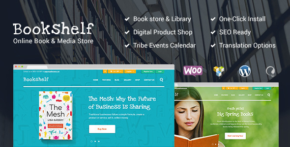 قالب Bookshelf - قالب وردپرس فروشگاه آنلاین کتاب و رسانه
