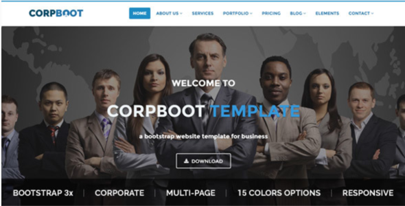 قالب Corpboot - قالب وردپرس سایت شرکتی