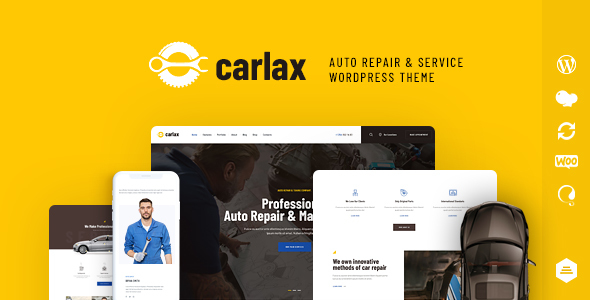 قالب Carlax - قالب وردپرس فروشگاه قطعات و سرویس خودرو