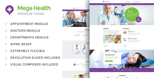 قالب Mega Health - قالب وردپرس پزشکی برای مراکز سلامتی