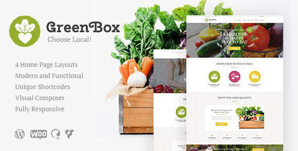 قالب Green Box - قالب وردپرس فروشگاه محصولات ارگانیک