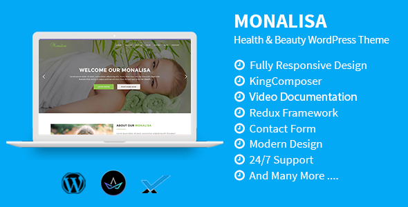 قالب Monalisa - قالب وردپرس سلامتی و زیبایی