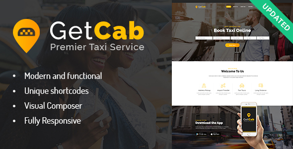 قالب GetCab - قالب وردپرس خدمات تاکسی آنلاین