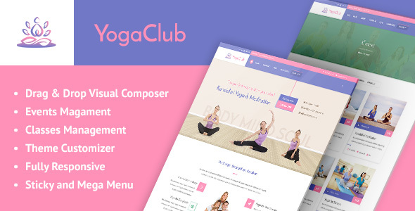 قالب Yoga Club - قالب سایت یوگا و سلامتی برای وردپرس