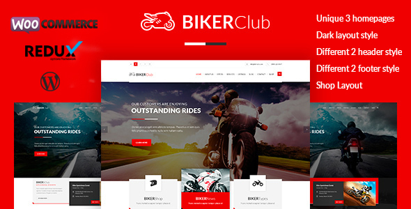 قالب Biker Club - قالب وردپرس