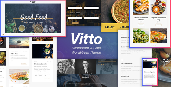 قالب Vitto - قالب وردپرس رستوران و کافه