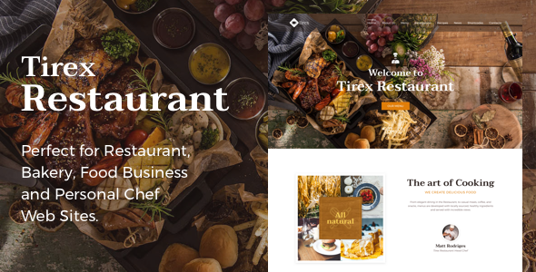 قالب Tirex Restaurant - قالب وردپرس برای رستوران و کافه