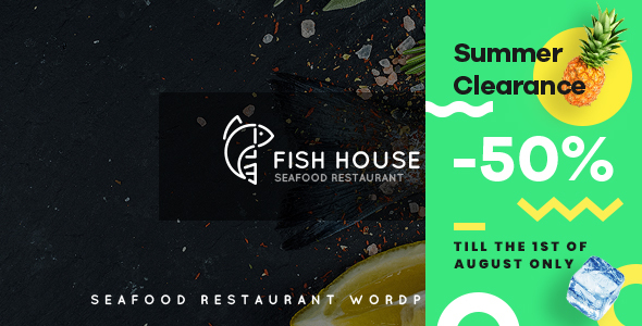 قالب Fish House - قالب وردپرس کافی شاپ و رستوران